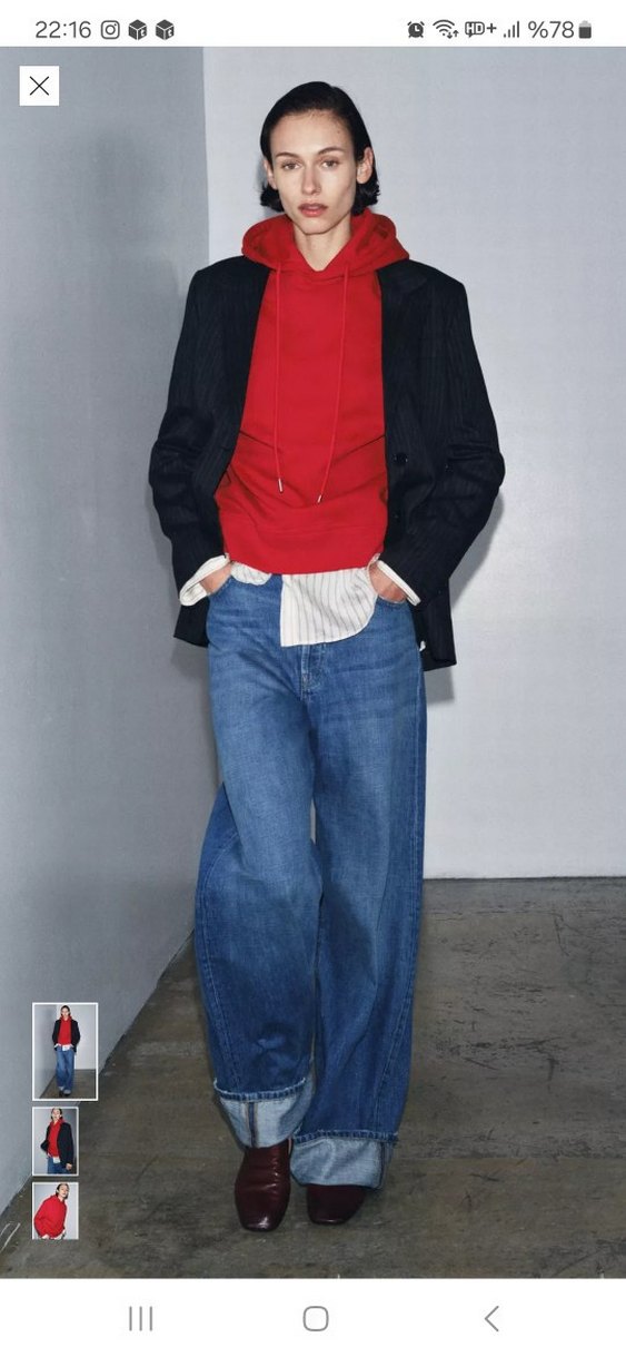 oversize kapüşonlu sweatshirt - Görsel 2