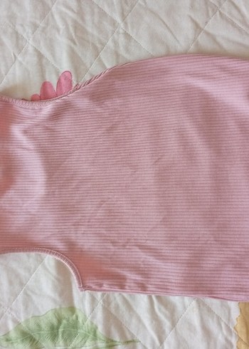 Nakışlı Pembe Kız Çocuk Triko Atlet crop - Görsel 3