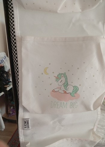 Beyaz Pastel Desenli Çocuk Askılı Düzenleyici - Görsel 5