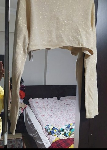 Bej Uzun Kollu Triko kız çocuk bolero - Görsel 4