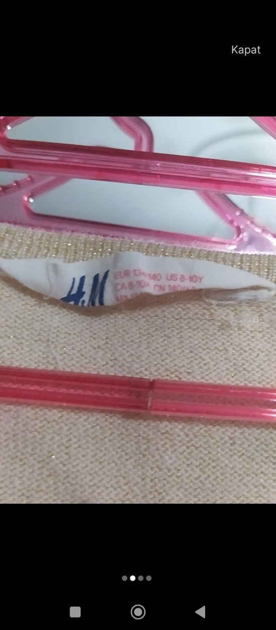 Bej Uzun Kollu Triko kız çocuk bolero - Görsel 2