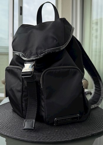 Siyah Kadın Sırt Çantası, Tokalı, Günlük - Görsel 8