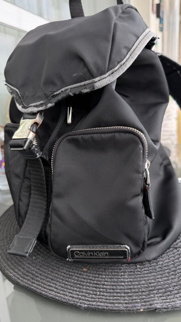 Siyah Kadın Sırt Çantası, Tokalı, Günlük - Görsel 5