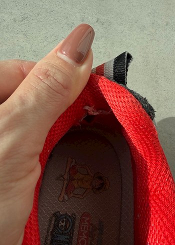 Kırmızı Yılan Desenli Bağcıklı Spor Ayakkabı - Görsel 7