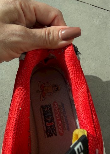 Kırmızı Yılan Desenli Bağcıklı Spor Ayakkabı - Görsel 6