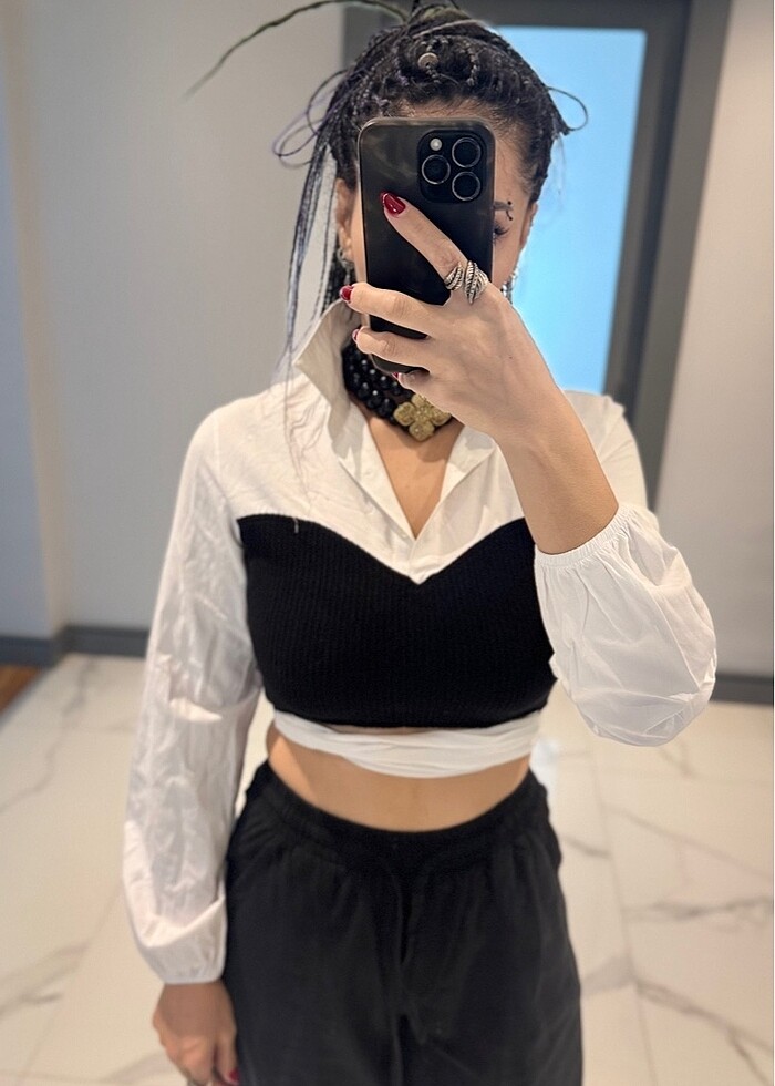 Gömlek crop - Görsel 2