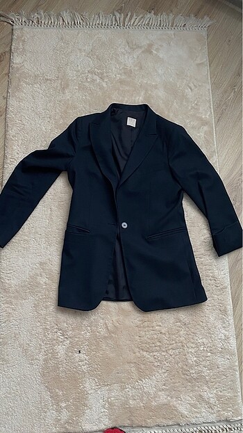 Vakko W Collection (Vakko) Koyu Lacivert Vatkalı Blazer Ceket