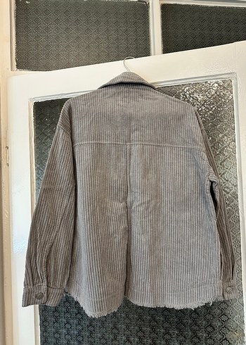 Zara Zara Gri Kadife Gömlek/Ceket