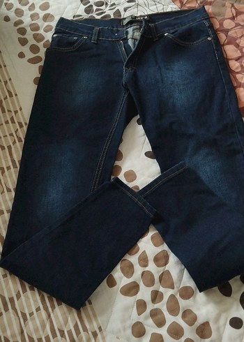Kadın Lacivert Dar Kesim Kot Pantolon liğealı
