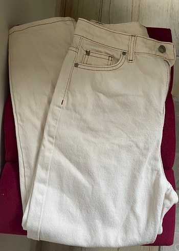 Bej Kadın Süet Cigarette Pantolon - Görsel 8