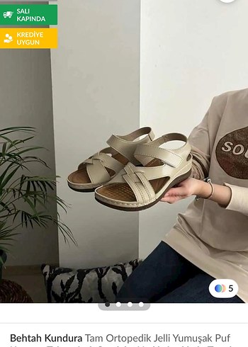 Bej Kadın Dolgu Topuklu Sandalet
