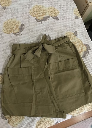 xs Beden haki Renk Şort etek