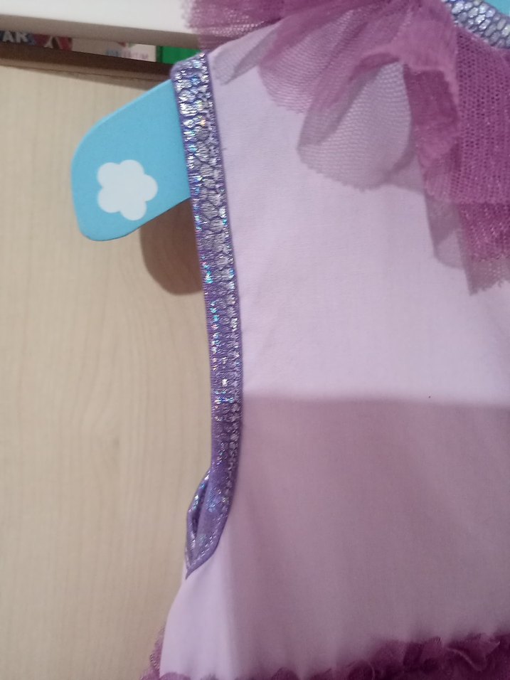 Kız Çocuk Çok Renkli Kat Kat Elbise - Görsel 3