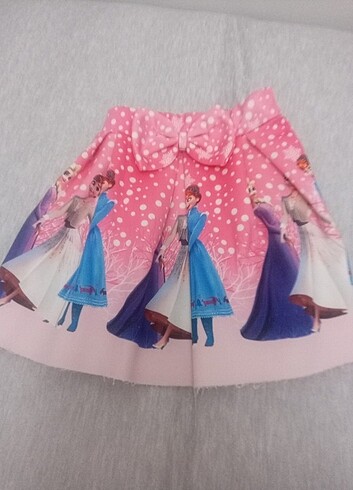 4/5 yaş kız çocuk Elsa desenli etek  - Görsel 3