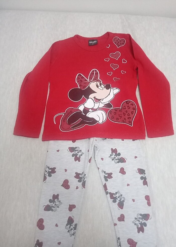 3/4 yas taytlı minie mouse desenli takım - Görsel 4