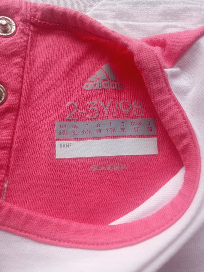 Pembe Baskılı Kısa Kollu Bebek Adidas Takımı - Görsel 3