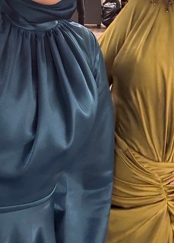 Kenzel Kadın Uzun Drapeli V Yaka Abiye Elbise - Görsel 6