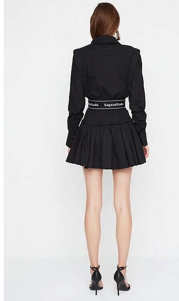 Sagaza studio siyah elbise - Görsel 8