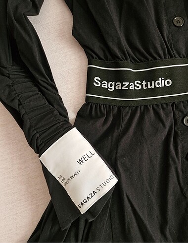 m Beden Sagaza studio siyah elbise