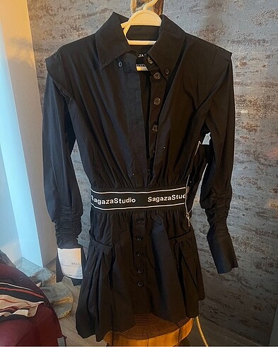 Sagaza studio siyah elbise - Görsel 5