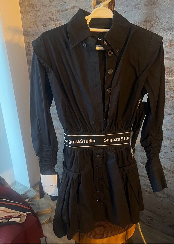 Sagaza studio siyah elbise - Görsel 5