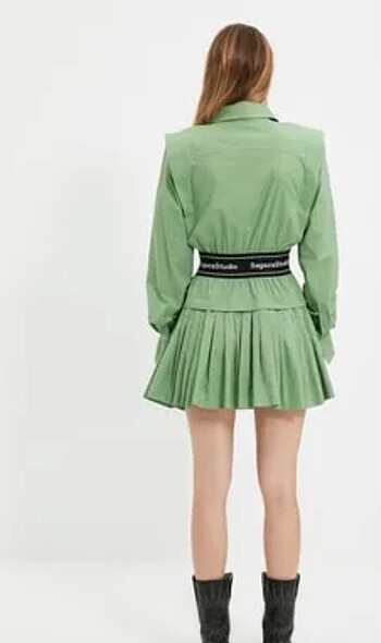 Sagaza yeşil elbise - Görsel 5