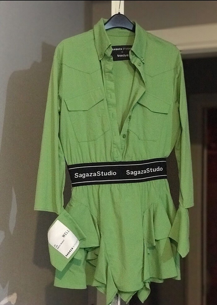 Sagaza yeşil elbise - Görsel 2