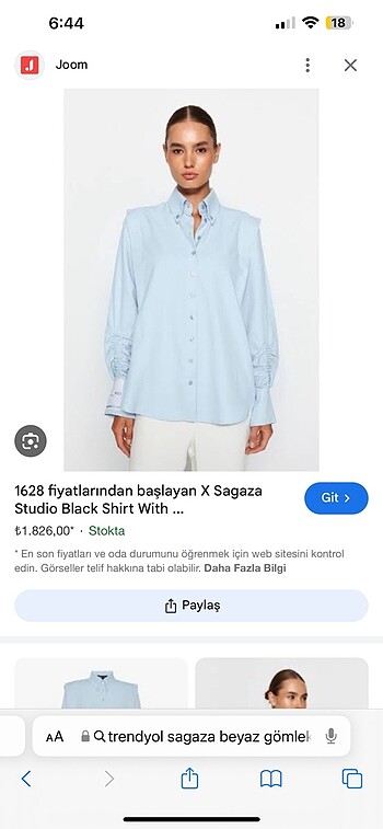 Sagaza beyaz gömlek - Görsel 4