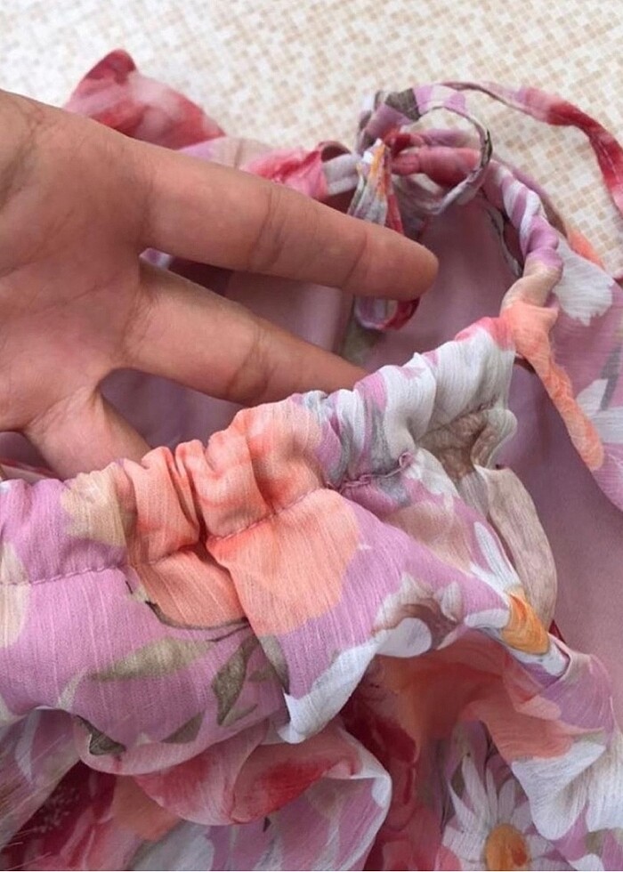 Şifon şık elbise - Görsel 3