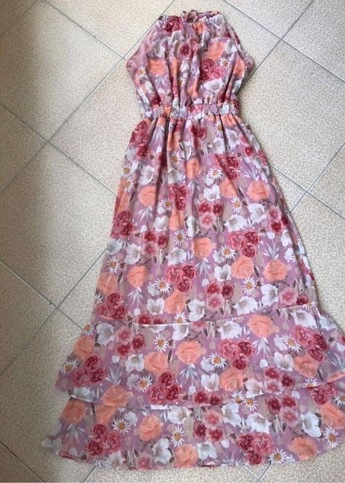 Şifon şık elbise - Görsel 5