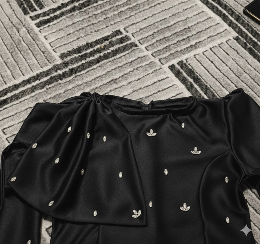 siyah tesettür abiye - Görsel 2