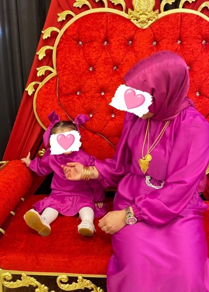 Anne kız kombin, tesettür abiye  - Görsel 2