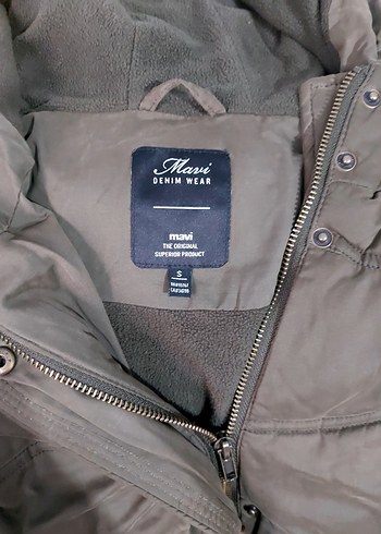 Haki Kürklü Kadın Kışlık Mont - Görsel 4