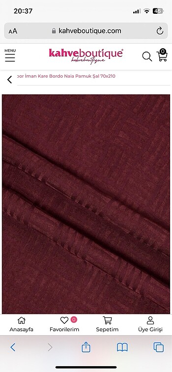 Suud Collection Imannoor naia bordo şal