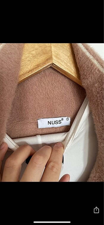 Suud Collection Nuss tavşan tüyü kaban