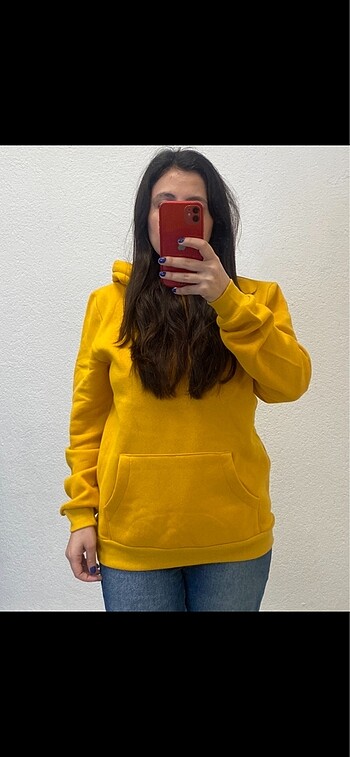 Diğer Sarı kapüşonlu sweatshirt