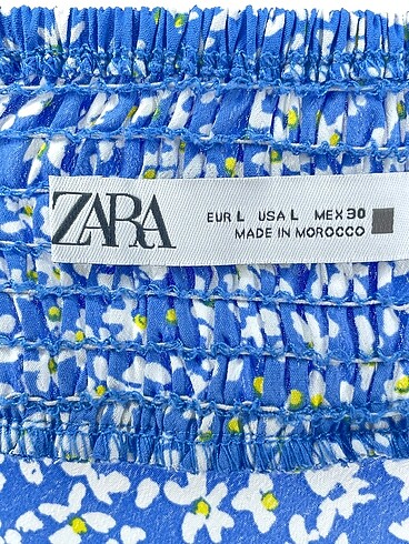 l Beden mavi Renk Zara Kısa Elbise %70 İndirimli.