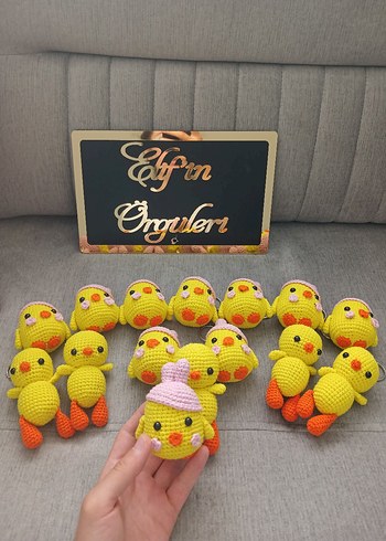 Sarı Örgü Civciv Peluş Oyuncak