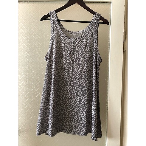 Gri leopar desenli atlet XL