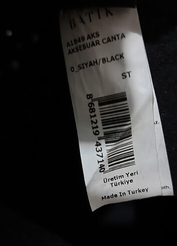  Beden siyah Renk Batik torba çanta