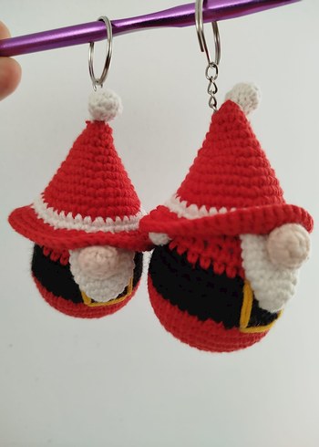 Renkli Bohem Tarzında Örgü Anahtarlık - Görsel 2