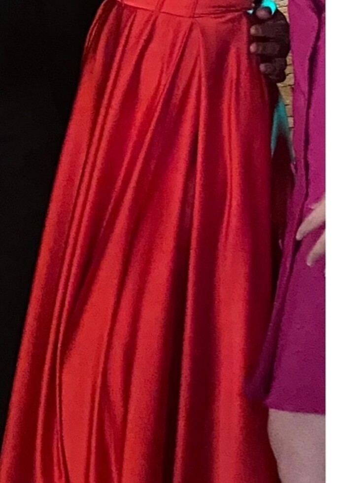 Saten abiye elbise - Görsel 3