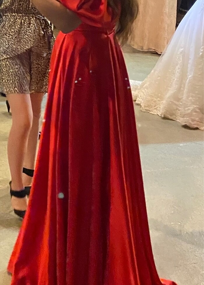 Saten abiye elbise - Görsel 2