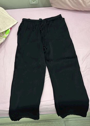 m Beden Siyah Salaş jakarlı pijama Pantolon