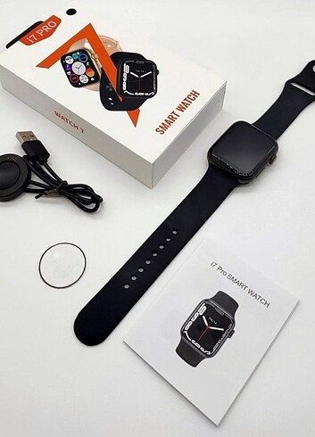 i7 Pro Plus Smart Watch Akıllı Saat Siri Destekli Siyah