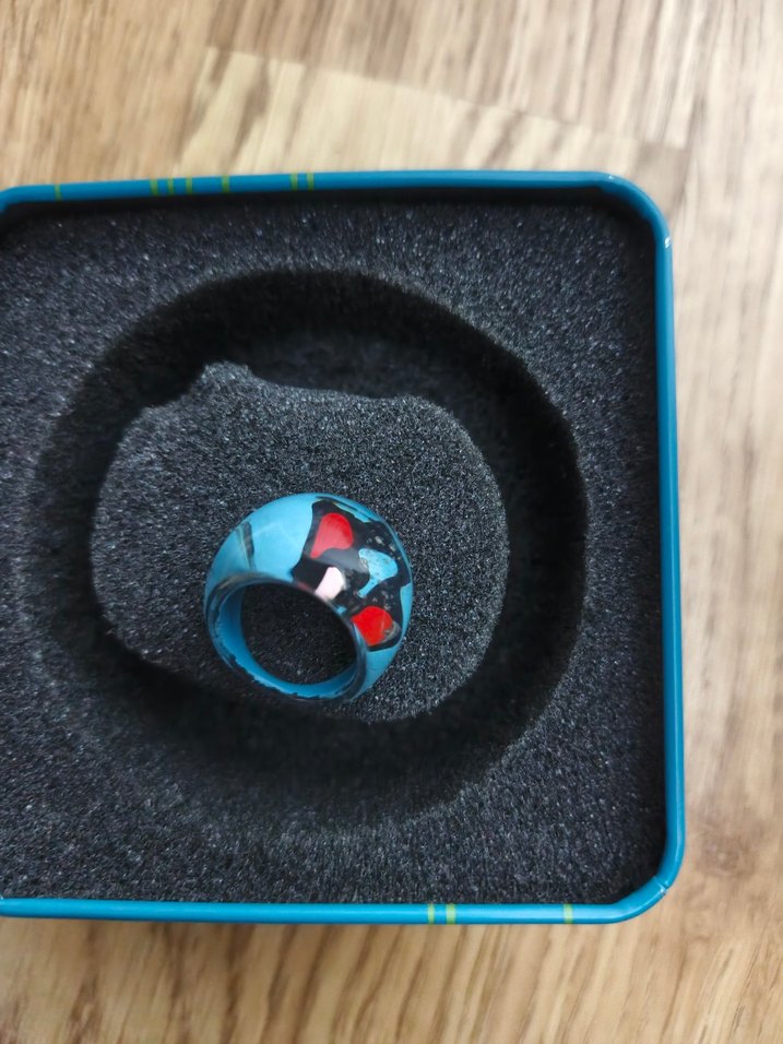 Renkli Turkuaz anime yüzük - Görsel 2