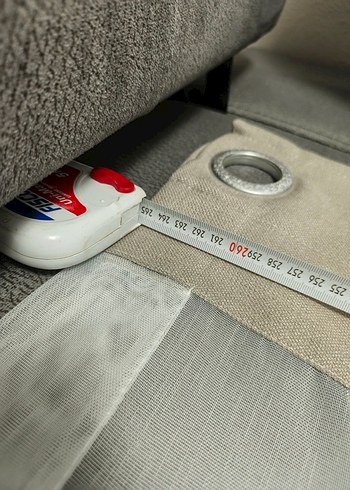 Bohem Tarzı Gri Beyaz Tül Perde - Görsel 3