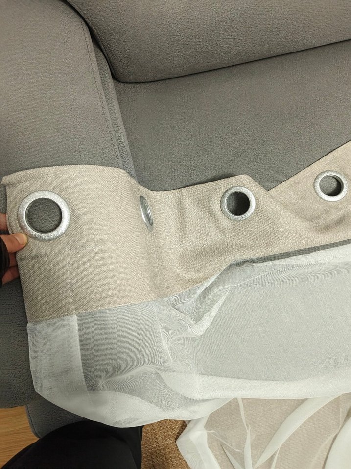 Bohem Tarzı Gri Beyaz Tül Perde - Görsel 2