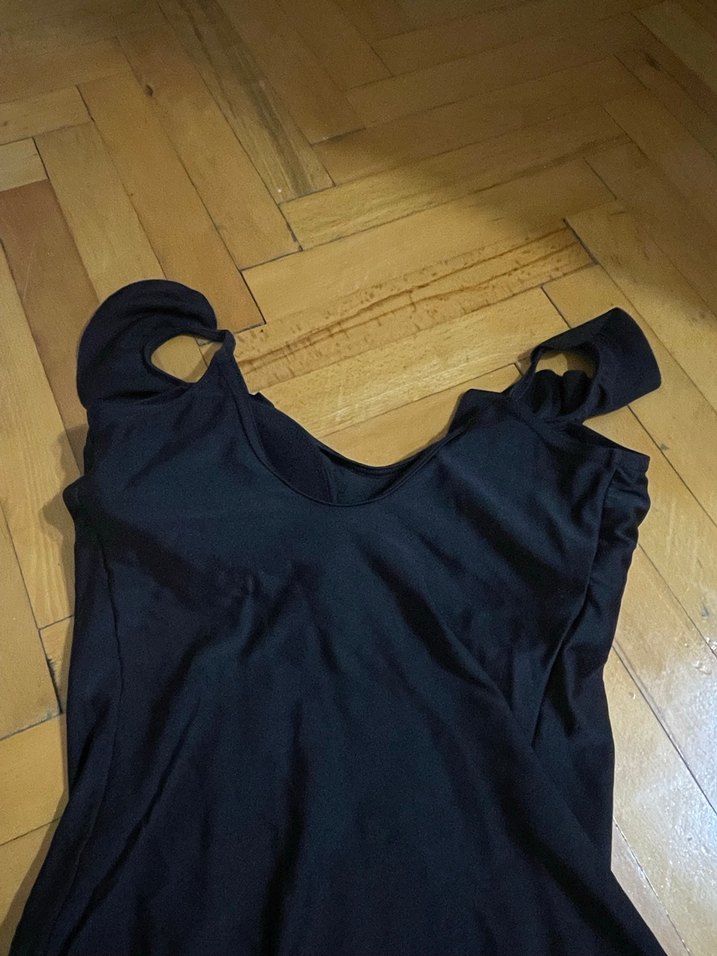 Kadın siyah Drapeli İp Askılı Mayo - Görsel 4