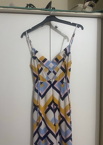 Bohem Çok Renkli Uzun Askılı tulum - Görsel 5